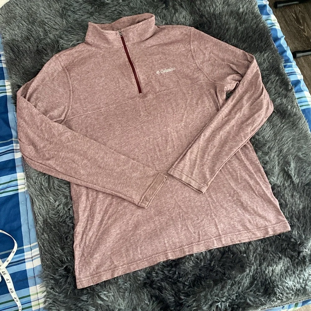 Columbia quarter-zip maroon heather sweatshirt - Picture 5 of 17